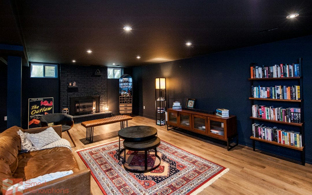 Custom Lighting and Carpentry Ideas for Warm, Inviting Basements